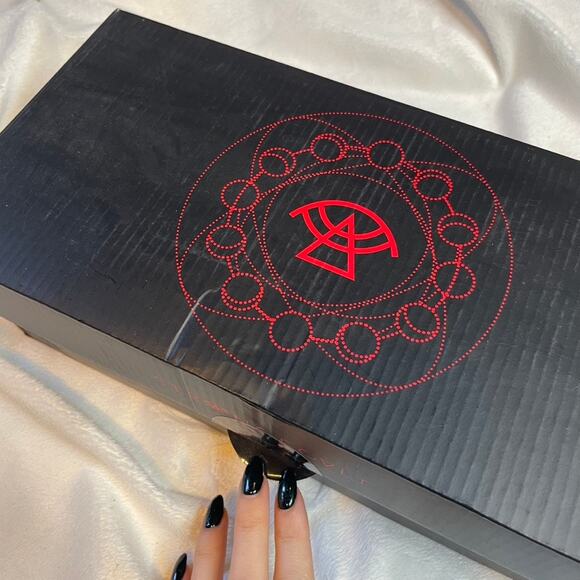 STANGECULT Jack O Lantern All Black Round Halloween Goth Flats‎ 6 Spooky - Picture 7 of 7